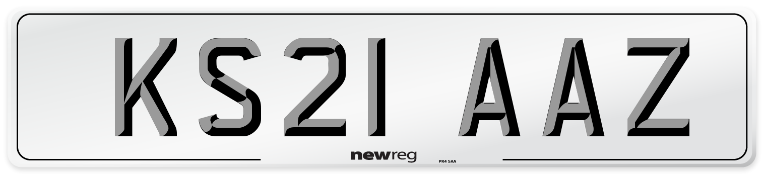 KS21 AAZ Number Plate from New Reg